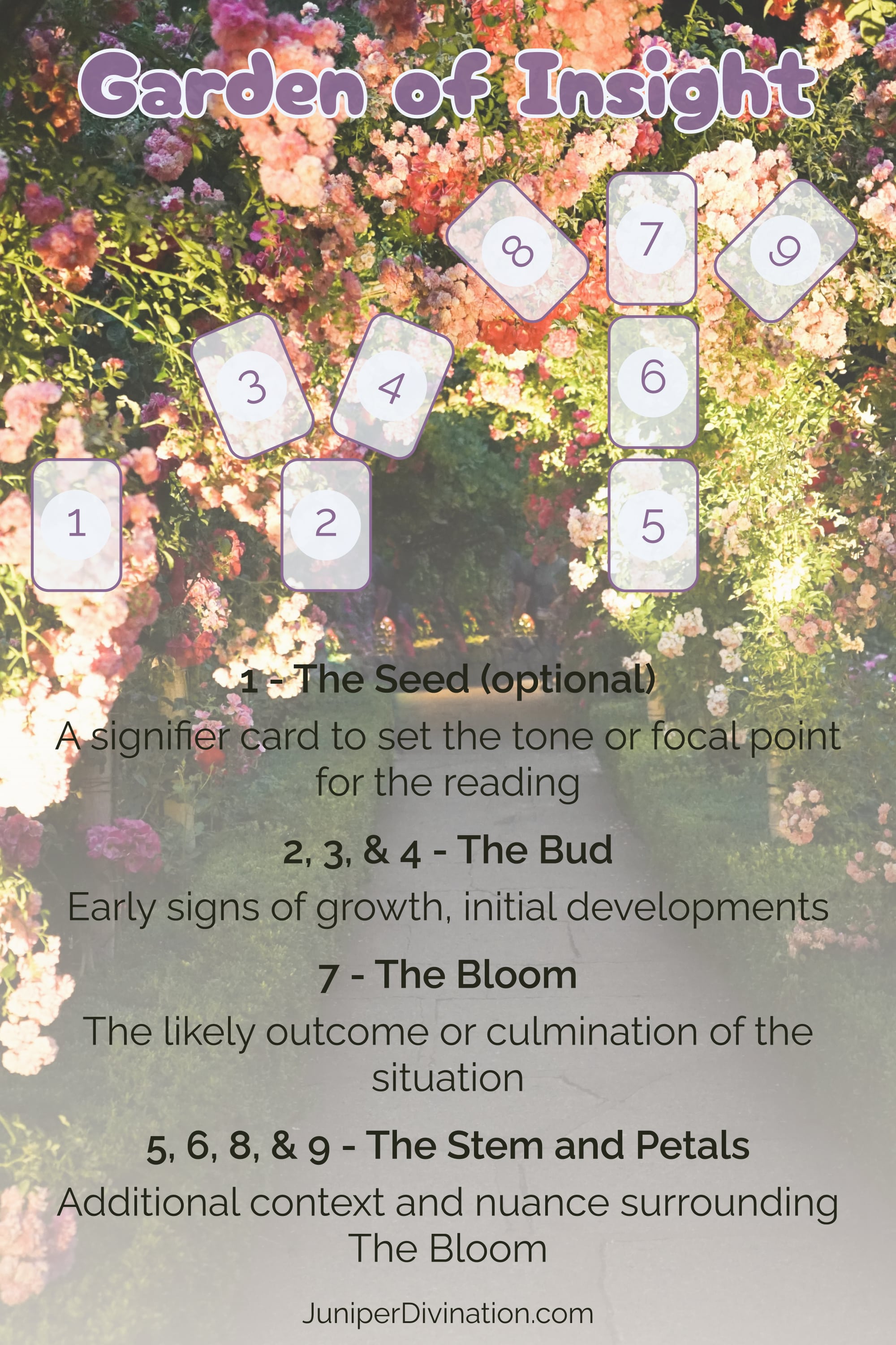 The Garden of Insights Spread - A Nine-Card Layout for Unearthing Hidden Wisdom