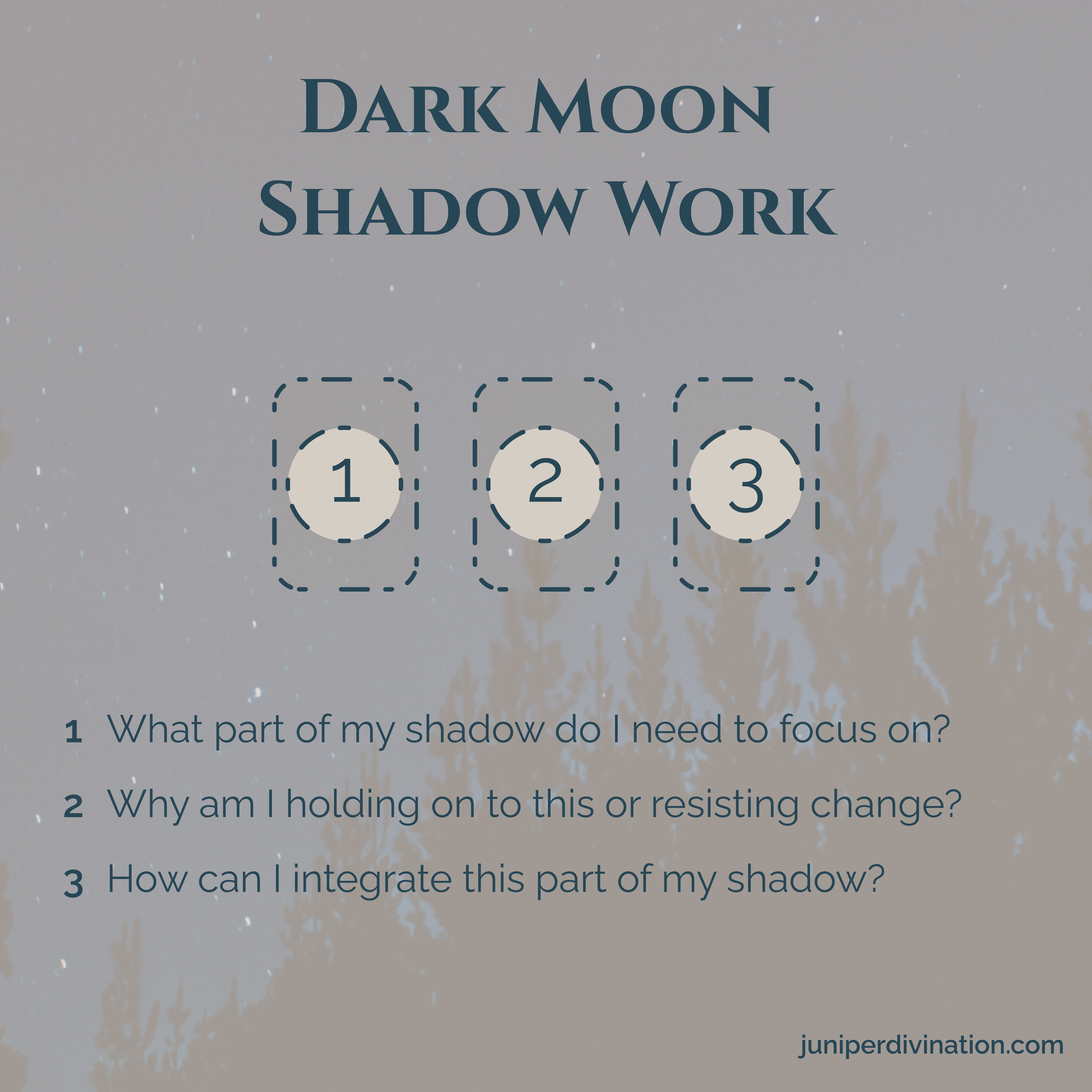 Dark Moon Shadow Work Tarot Spread